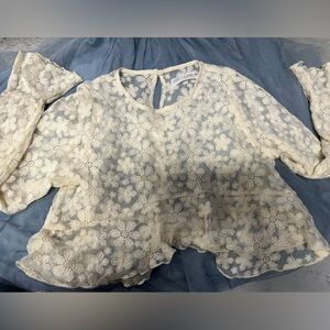 Zara girls lace blouse Euro Size 11/12